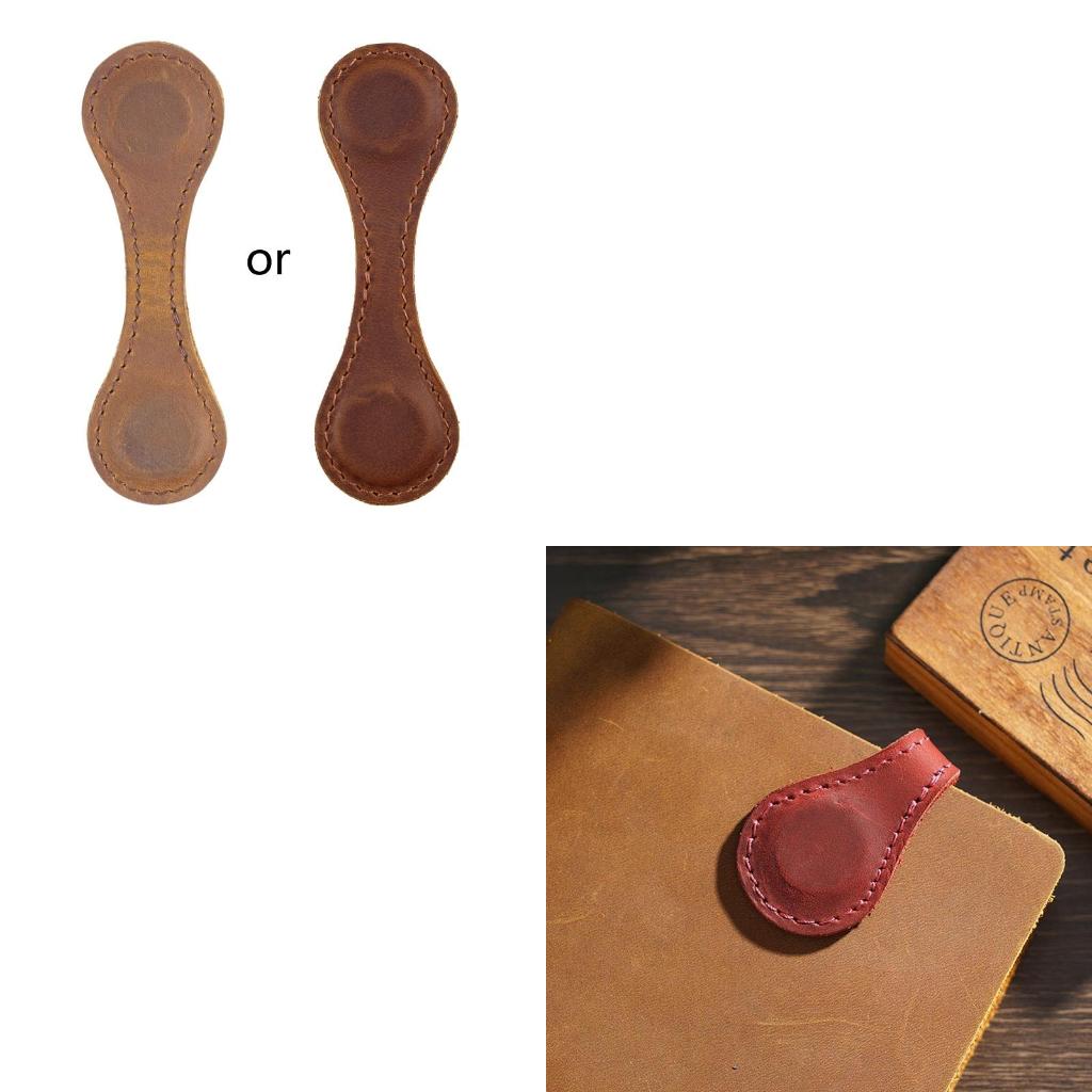 Bookmark Magnetic Clip - Marcador couro magnético para presente, divisor