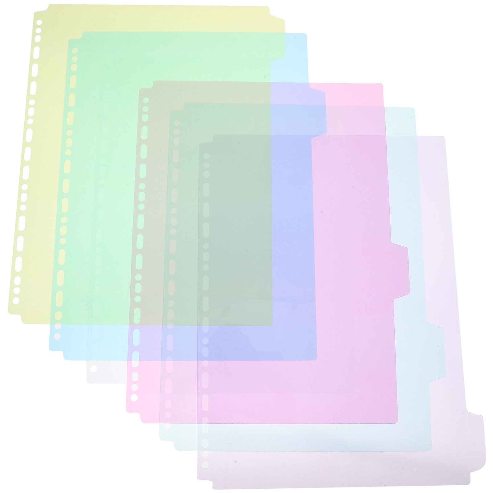 Index Tab Divider - 6 Divisórias Plásticas com Abas para