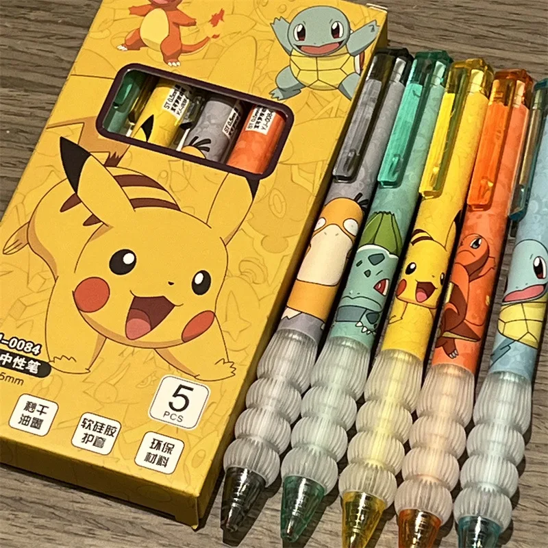 5 pçs pikachu gel caneta conju - Gel Ink Pen Set avaliação e preço
